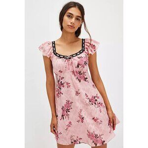 For Love & Lemons Guinevere Mini Dress in Pink size Small